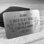 Special Gift For Mummy Birthday Mothers Day Metal Card Thank You