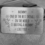 Special Gift For Mummy Birthday Mothers Day Metal Card Thank You