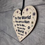 Wood Heart Gift For Nan Mothers Day Keepsake Gift For Her