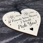 Personalised Friendship Gift Wood Heart Gift For Best Friend