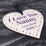 I Love You Nanny Mothers Day Birthday Gift Personalised Heart