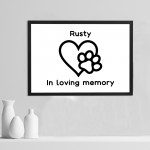 Personalised In Loving Memory Of Cat Dog Pet Framed Print