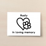 Personalised In Loving Memory Of Cat Dog Pet Print Family Gift