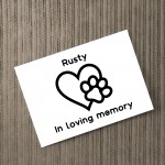 Personalised In Loving Memory Of Cat Dog Pet Print Family Gift