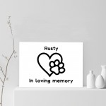 Personalised In Loving Memory Of Cat Dog Pet Print Family Gift