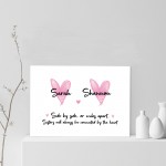 Sister Gift Connected By Heart Personalised Birthday Gift