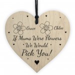 Personalised Mum Gift Wood Heart Gift For Mothers Day Birthday