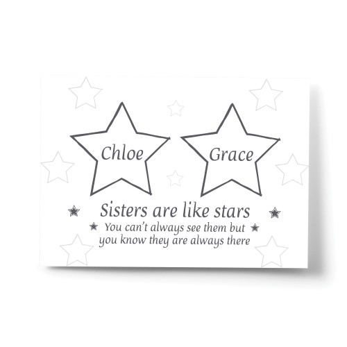 Personalised Sister Gift For Birthday Print Best Friend Gift