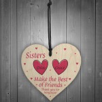 Personalised Sister Gifts Wooden Heart Friendship Gift Birthday