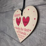 Personalised Sister Gifts Wooden Heart Friendship Gift Birthday