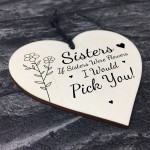 Sister Gifts Wooden Heart Gift For Birthday Friendship Gift