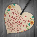 Funny Gift For Mum Mothers Day Gift Wood Heart Love Sign