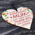 Funny Gift For Mum Mothers Day Gift Wood Heart Love Sign