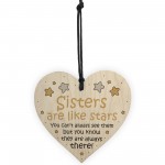 Sister Gifts Wood Heart Birthday Gift For Sister Thank You