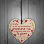 Special Gift For Auntie Birthday Mothers Day Wood Heart Gift