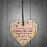 Special Nan Gift For Mothers Day Birthday Wood Heart Thank You