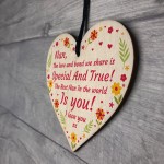 Special Nan Gift For Mothers Day Birthday Wood Heart Thank You