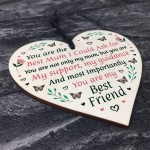 Special Gift For Mum Mothers Day Birthday Wood Heart Best Friend