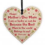 Special Mothers Day Gift For Mum Wood Heart Gift From Daughter