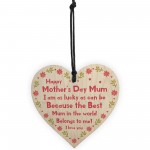 Special Mothers Day Gift For Mum Wood Heart Gift From Daughter