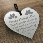 I Love You Gift Heart Engraved Mothers Day Gift For Mum Mummy