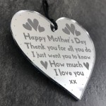 I Love You Gift Heart Engraved Mothers Day Gift For Mum Mummy