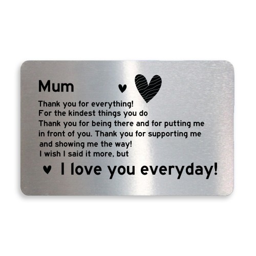 I Love You Everyday Gift For Mum Mothers Day Birthday Gift