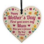 Mothers Day Gift For Mum Best Friend Wood Heart Thank You Gift