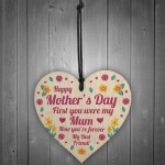 Mothers Day Gift For Mum Best Friend Wood Heart Thank You Gift