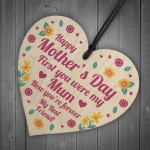 Mothers Day Gift For Mum Best Friend Wood Heart Thank You Gift