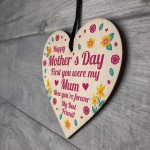 Mothers Day Gift For Mum Best Friend Wood Heart Thank You Gift