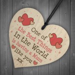 Thank You Mothers Day Gift For Mum Wood Heart Gift From Daughter