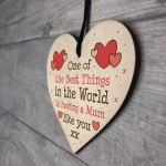 Thank You Mothers Day Gift For Mum Wood Heart Gift From Daughter