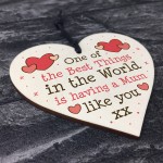 Thank You Mothers Day Gift For Mum Wood Heart Gift From Daughter