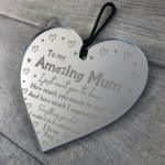 Mum Gift Engraved Heart Mothers Day Gifts For Mum From Daughter