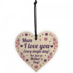 Special Mothers Day Gift Wood Heart Floral Gift For Mum