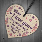 Special Mothers Day Gift Wood Heart Floral Gift For Mum