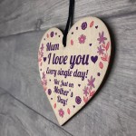 Special Mothers Day Gift Wood Heart Floral Gift For Mum