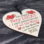 FUNNY Mothers Day Birthday Gift For Mum Wood Heart Gift