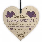 Special Gift For Mum Wood Heart Sign Birthday Mothers Day Gift