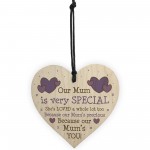 Special Gift For Mum Wood Heart Sign Birthday Mothers Day Gift