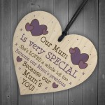 Special Gift For Mum Wood Heart Sign Birthday Mothers Day Gift