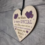 Special Gift For Mum Wood Heart Sign Birthday Mothers Day Gift