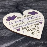 Special Gift For Mum Wood Heart Sign Birthday Mothers Day Gift