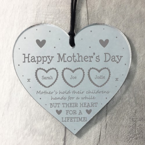 Special Mothers Day Gift Personalised Engraved Heart Mum Gift 