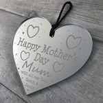 Personalised Mothers Day Gift For Mum Engraved Heart Thank You