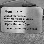 Reminder I Appreciate You Gift For Mum Mothers Day Personalised