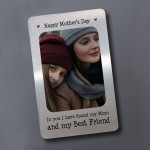 Mothers Day Gift For Mum Best Friend Personalised Metal Card