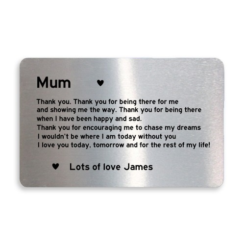 Thank You Gift For Mum On Mothers Day Birthday Personalised