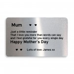 Personalised Reminder I Love You Gift For Mum Mothers Day